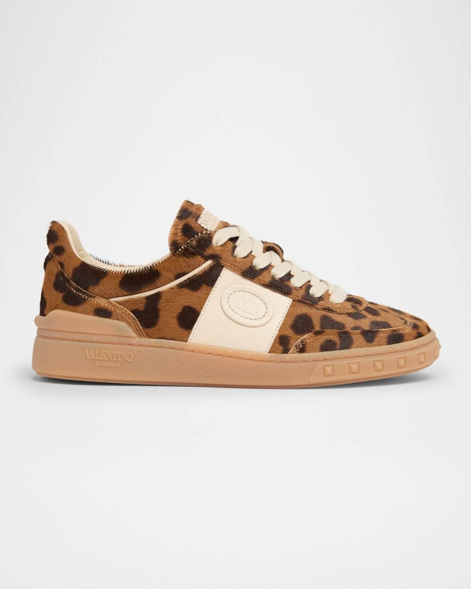 UpVillage Leopard Calf Hair Sneakers